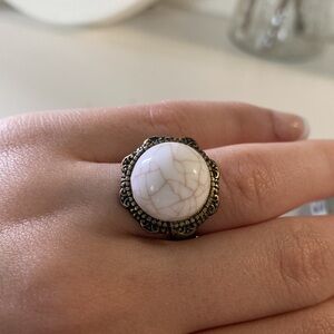 Brutalist Vintage Stone Ring